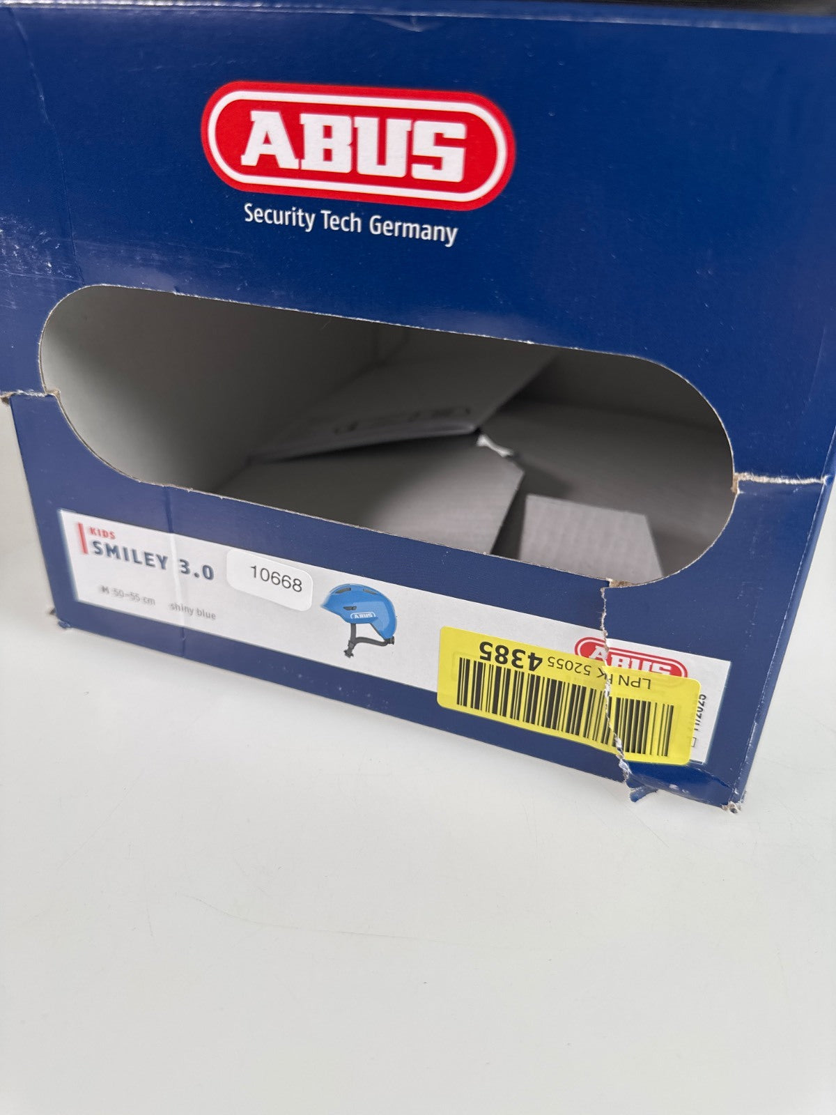ABUS Smiley 3.0 Kinder-Fahrradhelm shiny blue Größe 50-55cm #10668