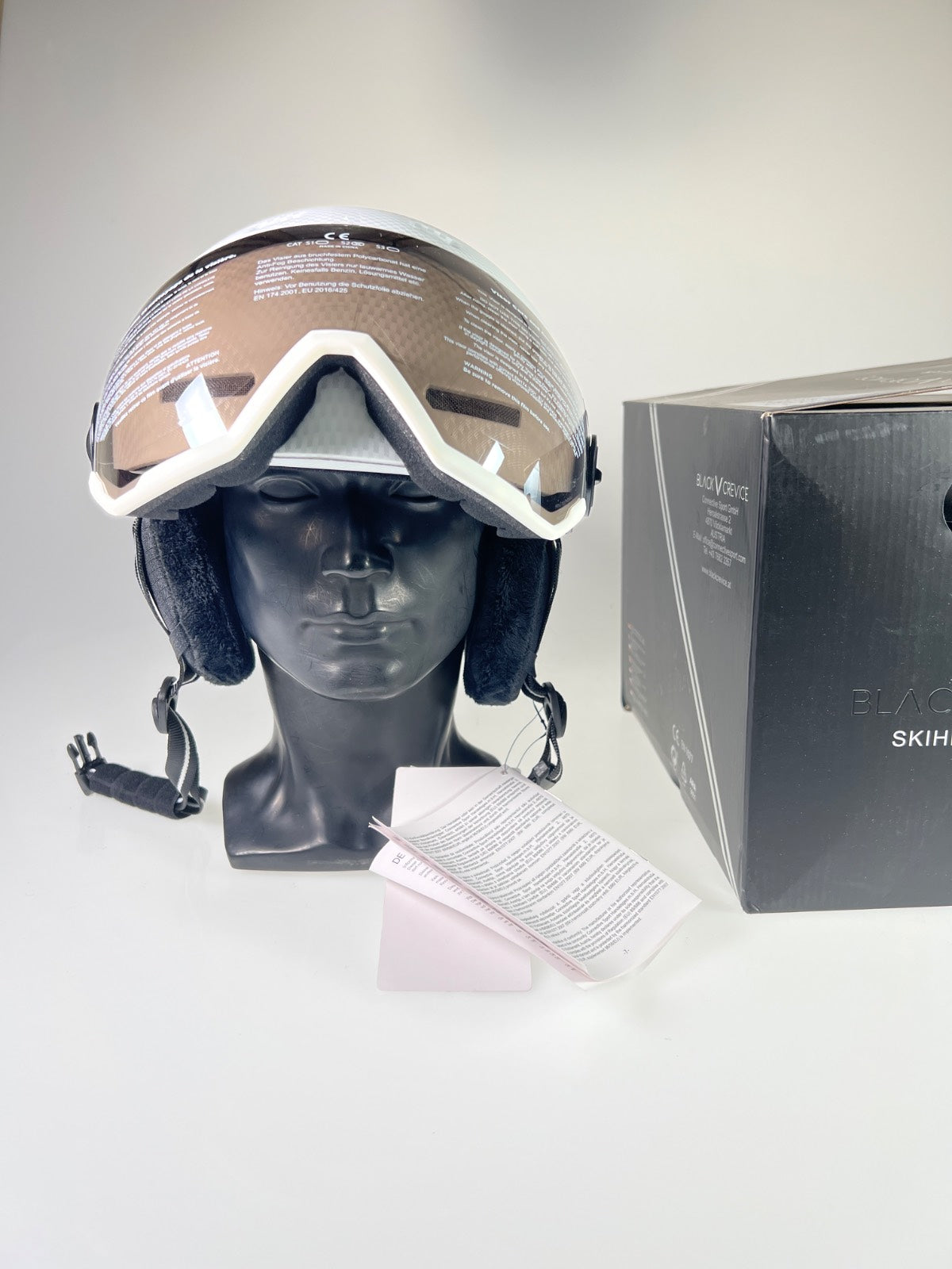 Black Crevice Kaprun Skihelm mit Visier - Größe 58-61cm #10430