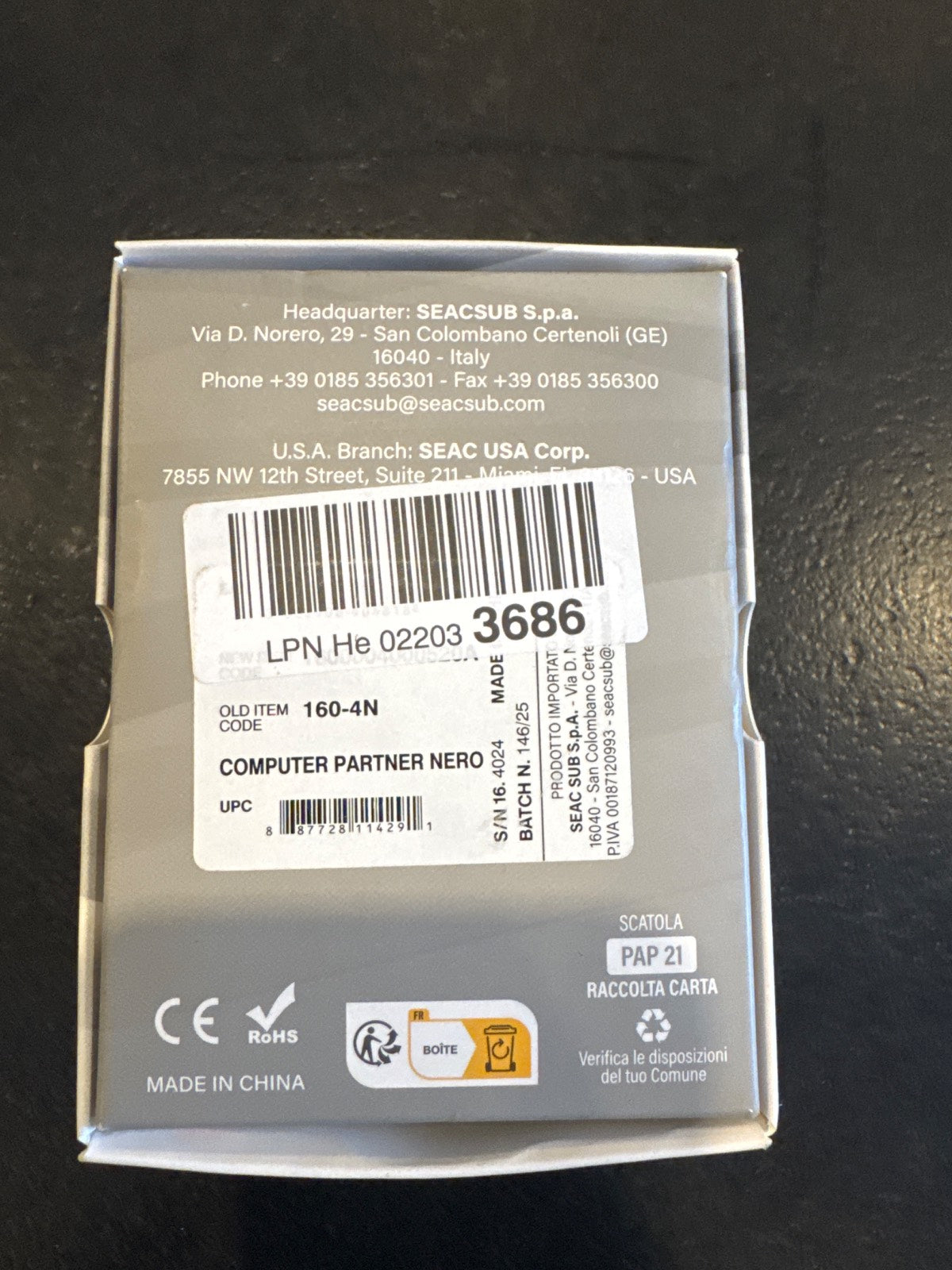 SEAC Partner Apnoe Tauchcomputer #10071