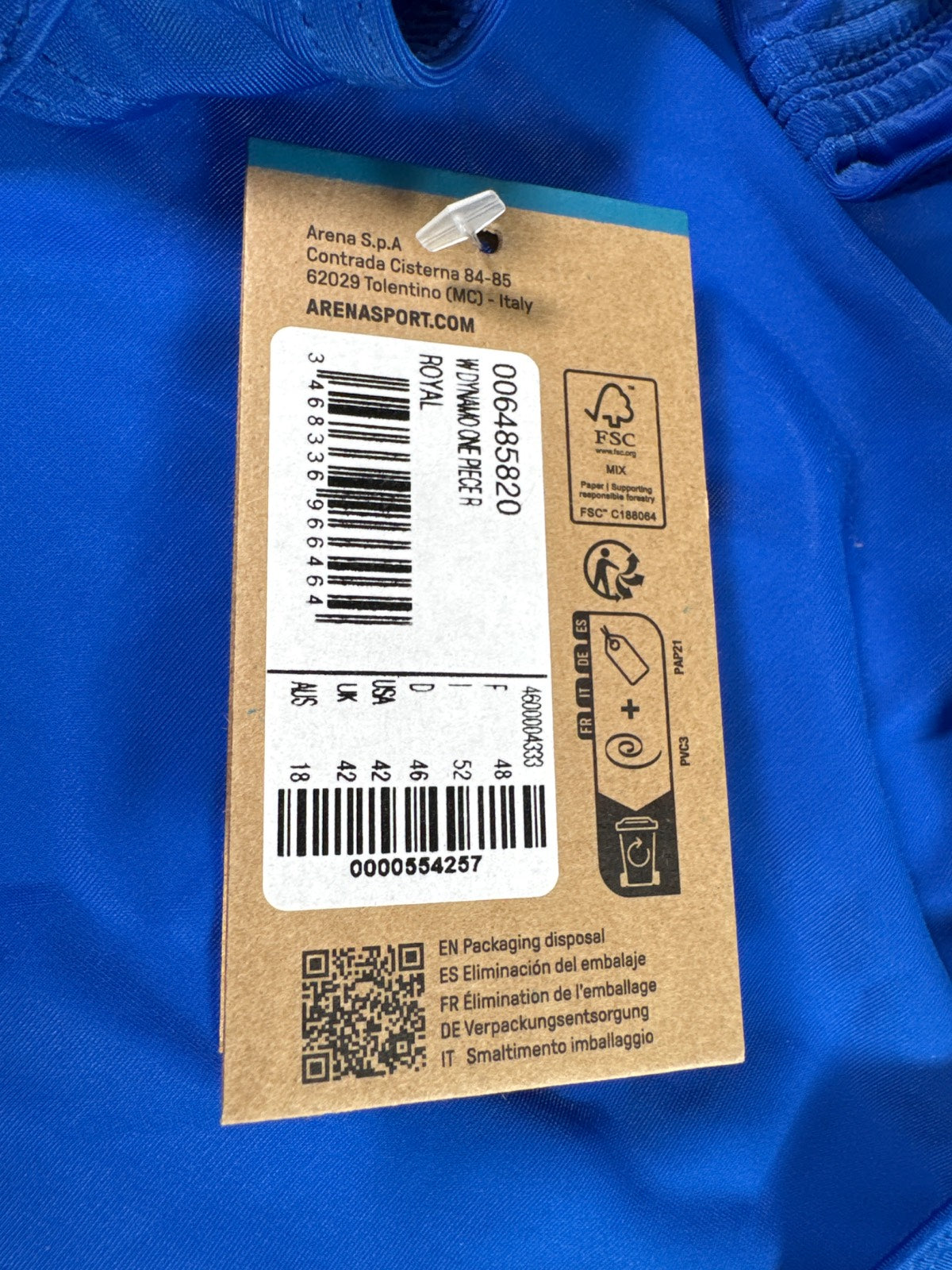 Arena W Dynamo One Piece Damen Badeanzug - Gr. D 46 #11012