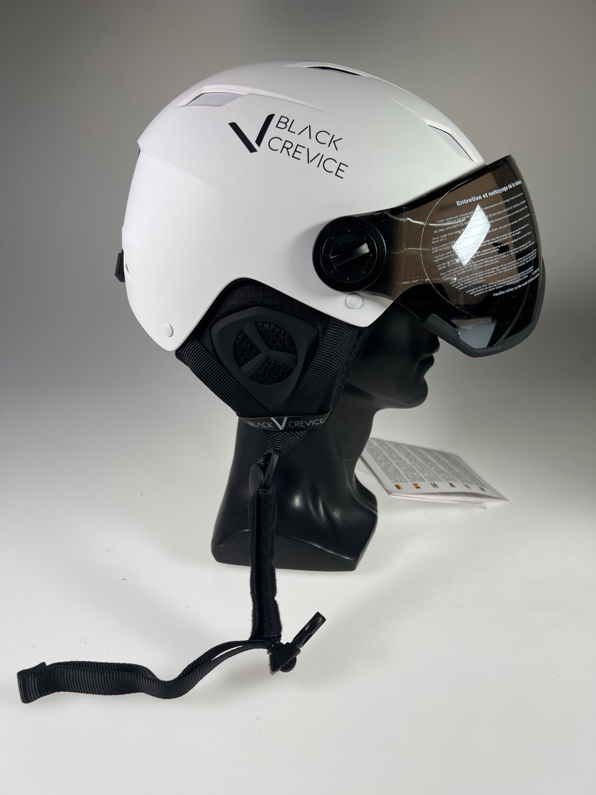 Black Crevice Kirchberg Skihelm mit Visier - Größe 54-57cm #10433