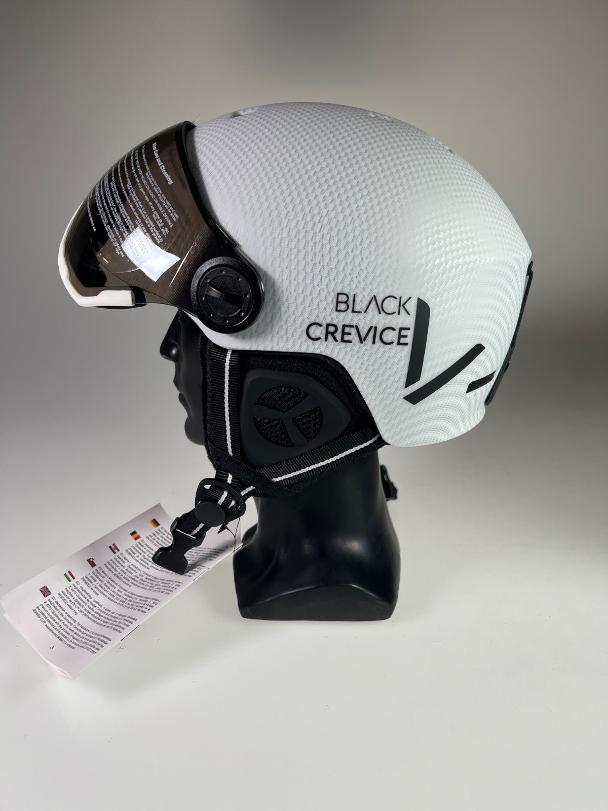 Black Crevice Kaprun Skihelm mit Visier - Größe 58-61cm #10430