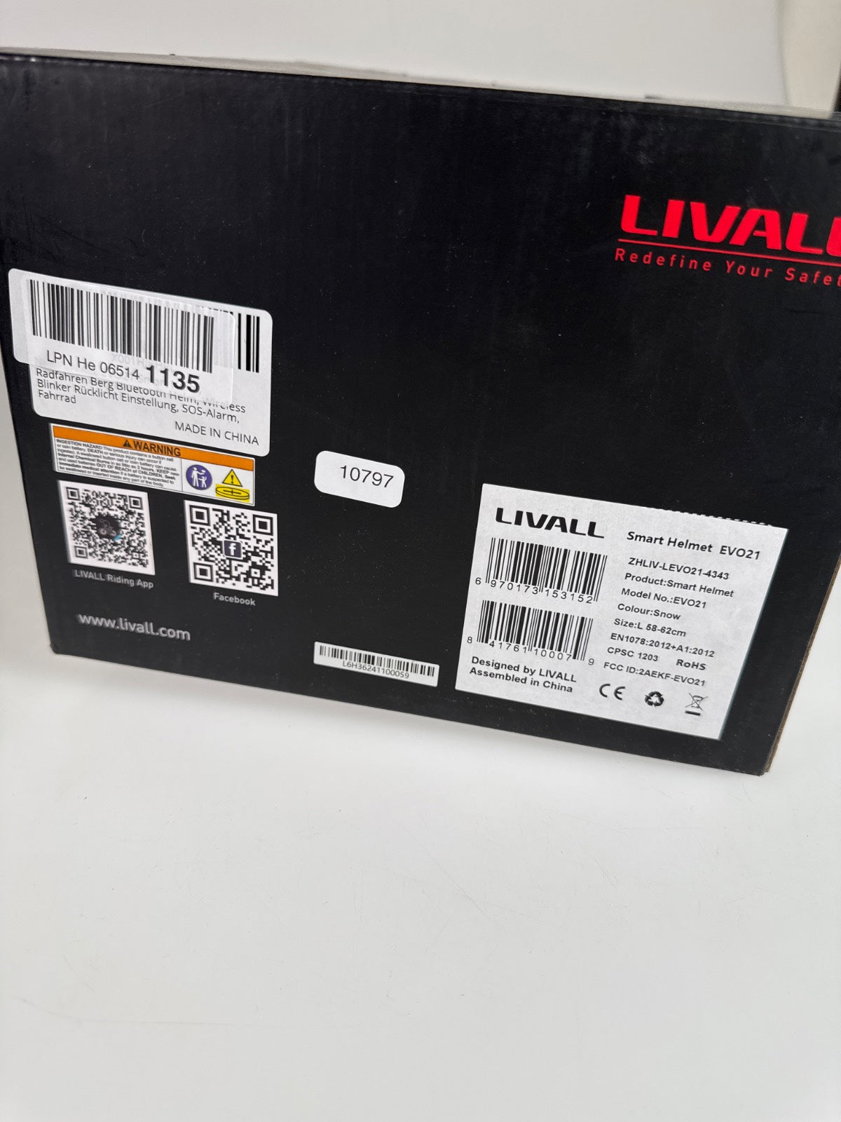LIVALL EVO21 Fahrradhelm - Größe 58-62cm #10797