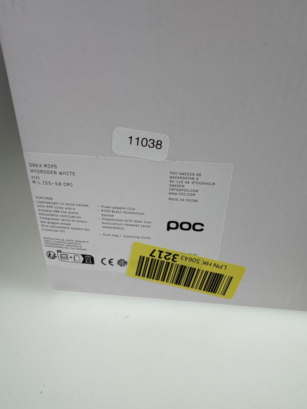 POC Obex MIPS Skihelm - Größe 55-58cm #11038