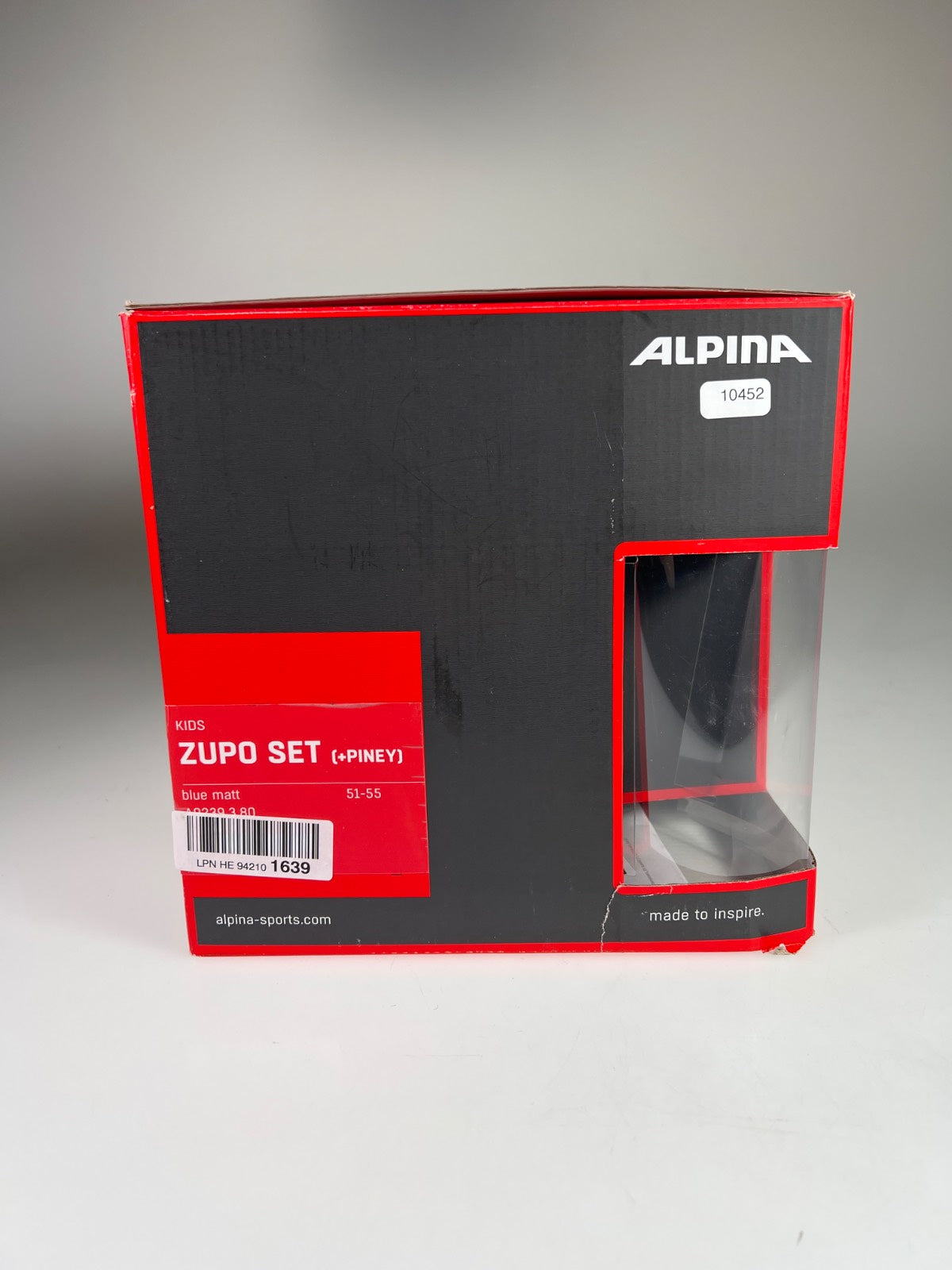 ALPINA ZUPO Set Skihelm mit Brille - Größe 51-55cm #10425