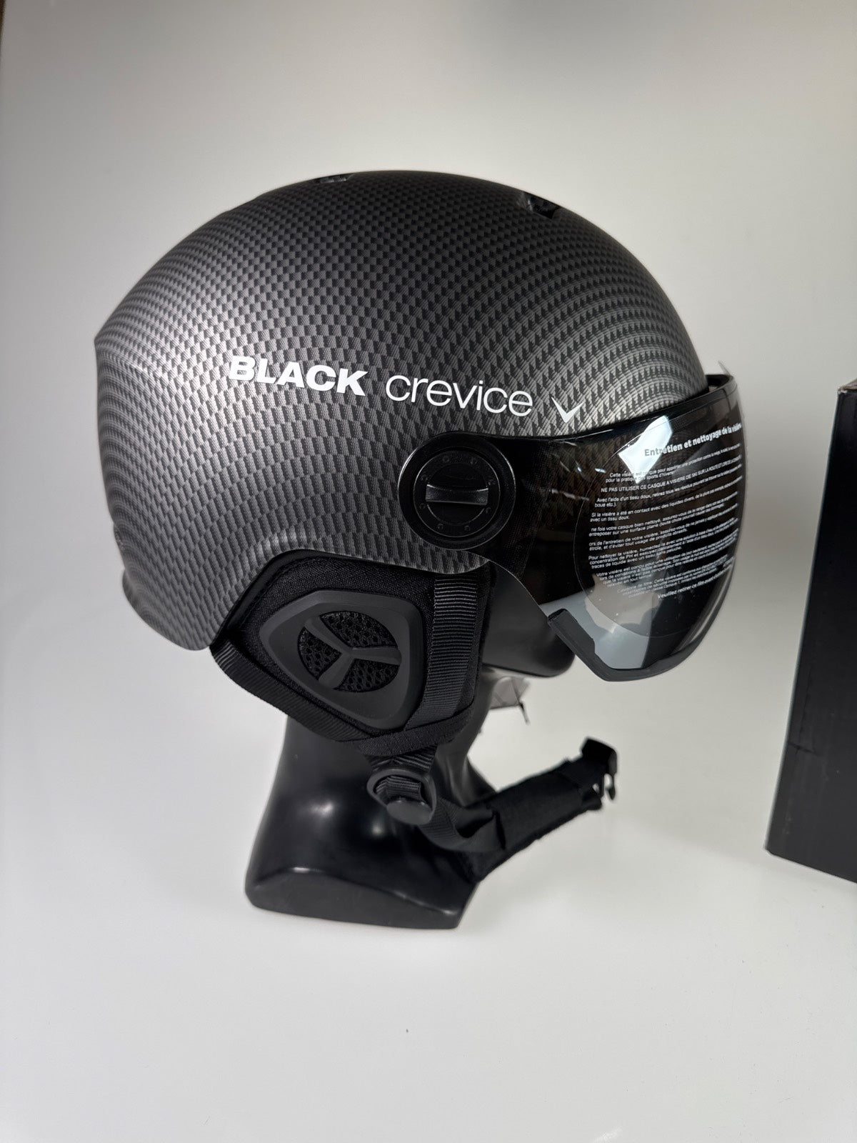 Black Arlberg Skihelm mit Visier - Größe 58-61cm #11030