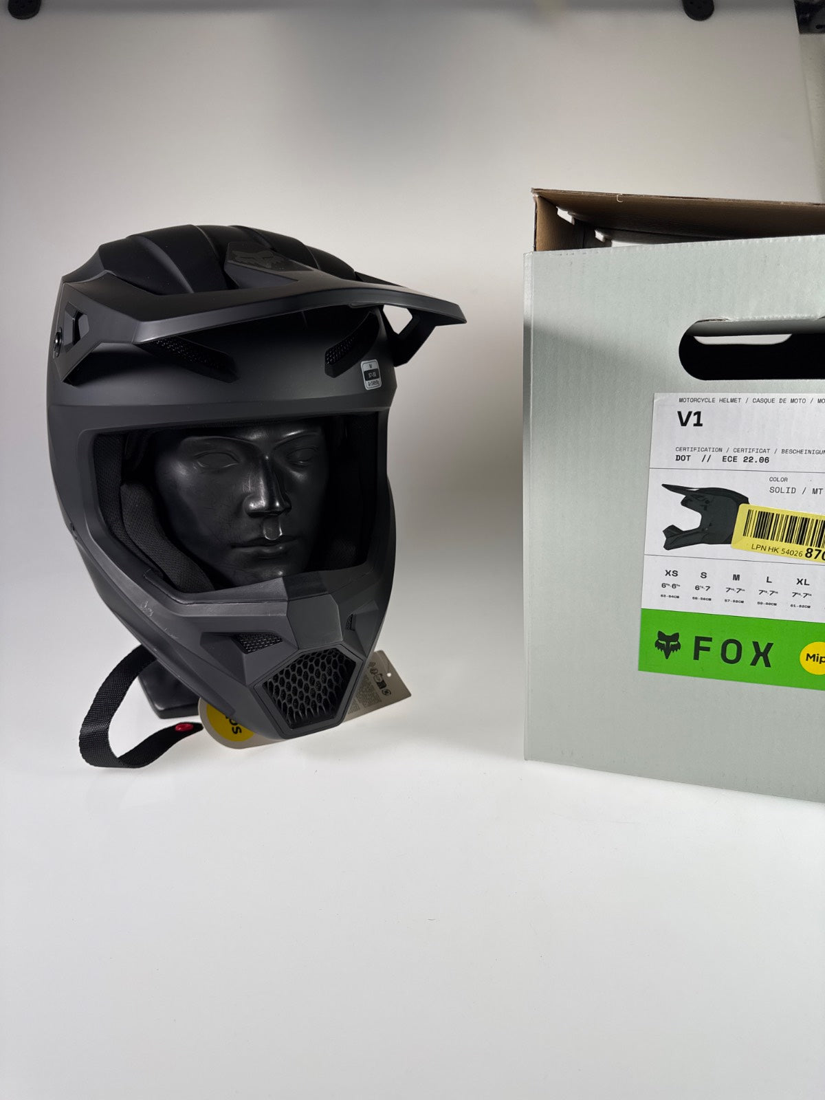 FOX V1 Solid Motocross-Helm - Größe 57-58cm #11049