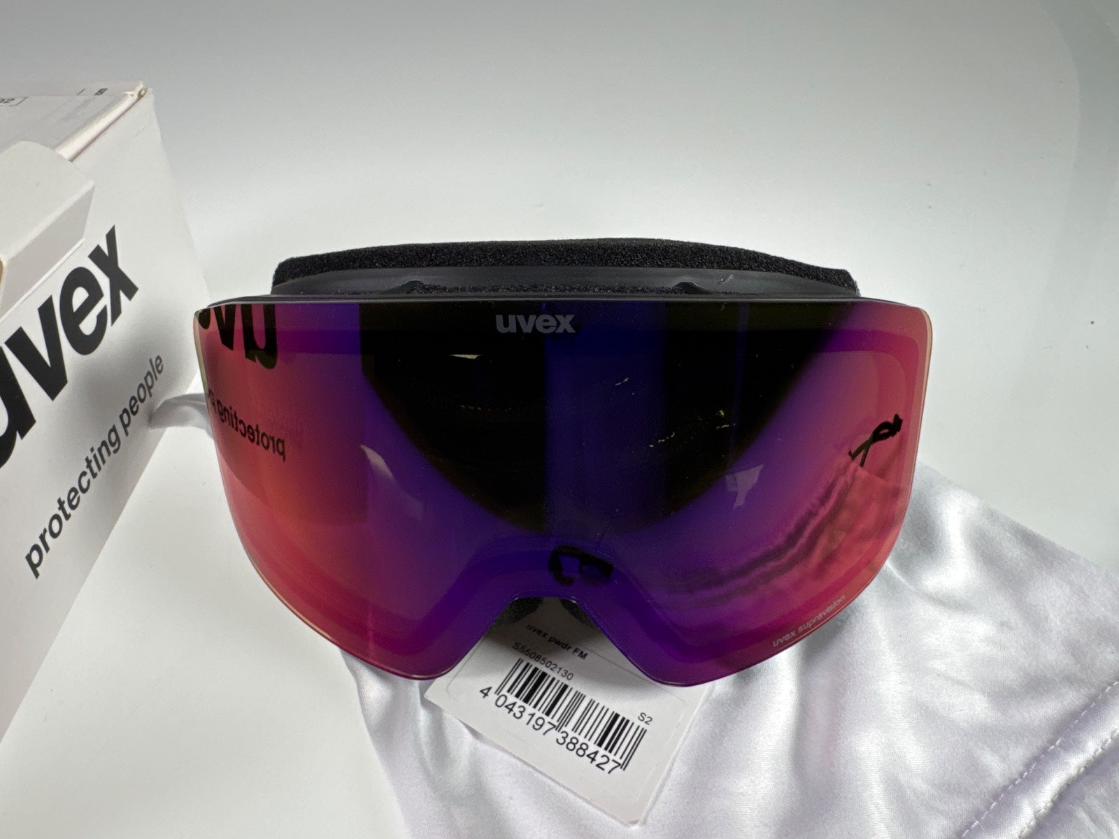 uvex pwdr FM Skibrille verspiegelt - Matte Black/Ruby #10969