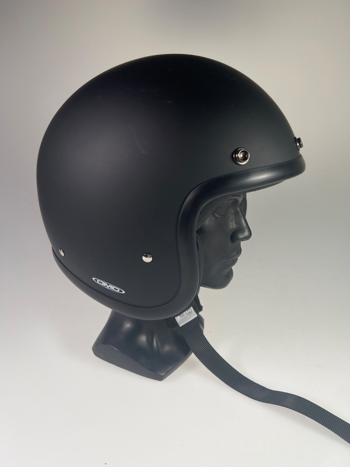 DMD ECE 22.06 Retro Jethelm Matt Schwarz - Größe 60cm #10381