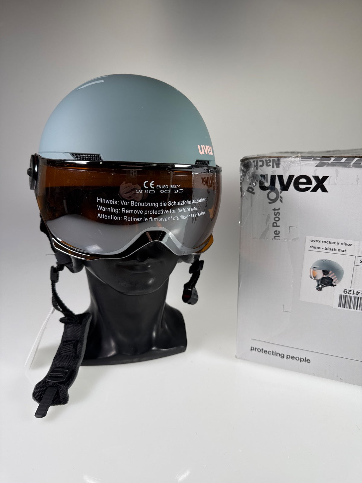 uvex Rocket Jr Visor Skihelm - Größe 51-55cm #8855 