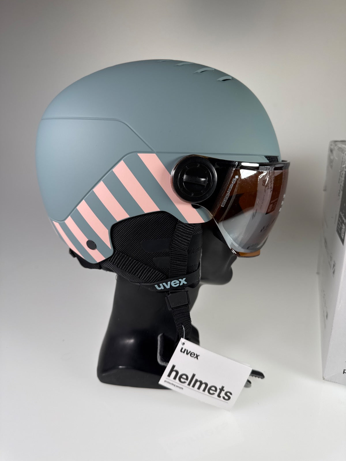 uvex Rocket Jr Visor Skihelm - Größe 51-55cm #8855 