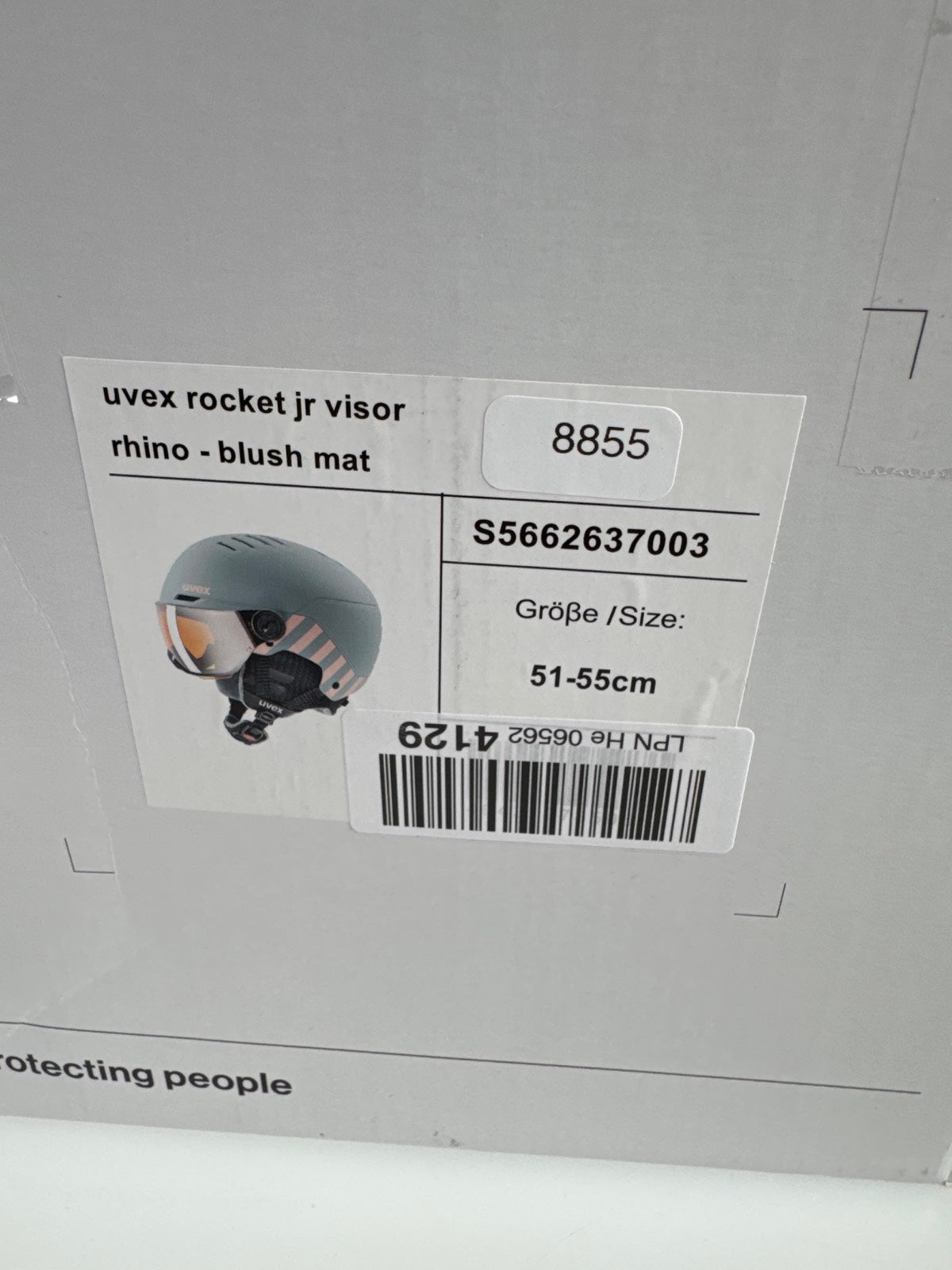 uvex Rocket Jr Visor Skihelm - Größe 51-55cm #8855 