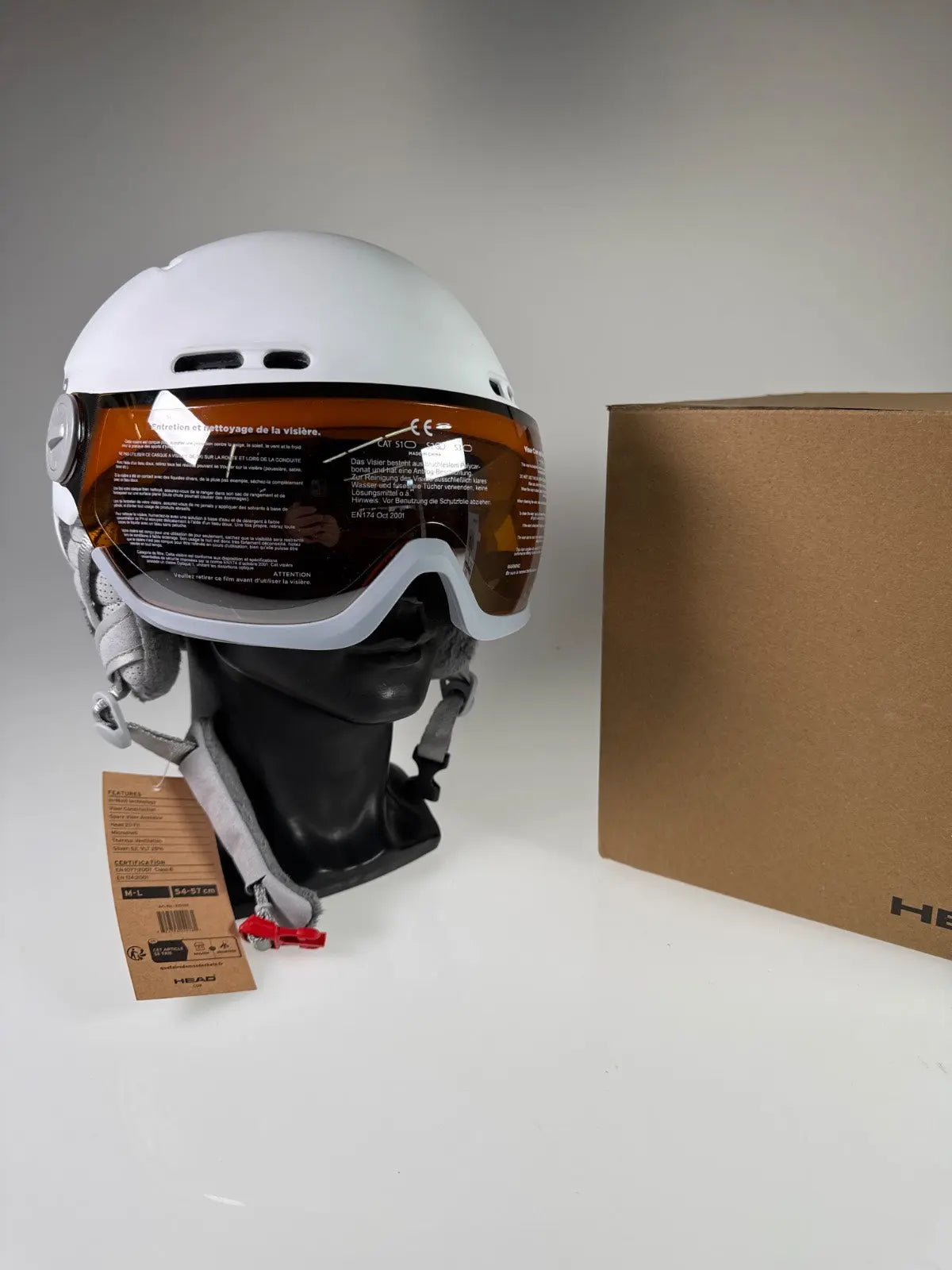 uvex Rocket Jr Visor Skihelm - Größe 54-57cm #8676 
