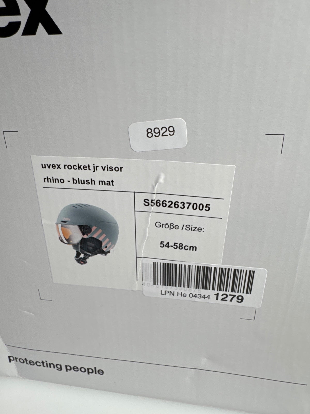 uvex Rocket Jr Visor Skihelm - Größe 54-58cm #8929 