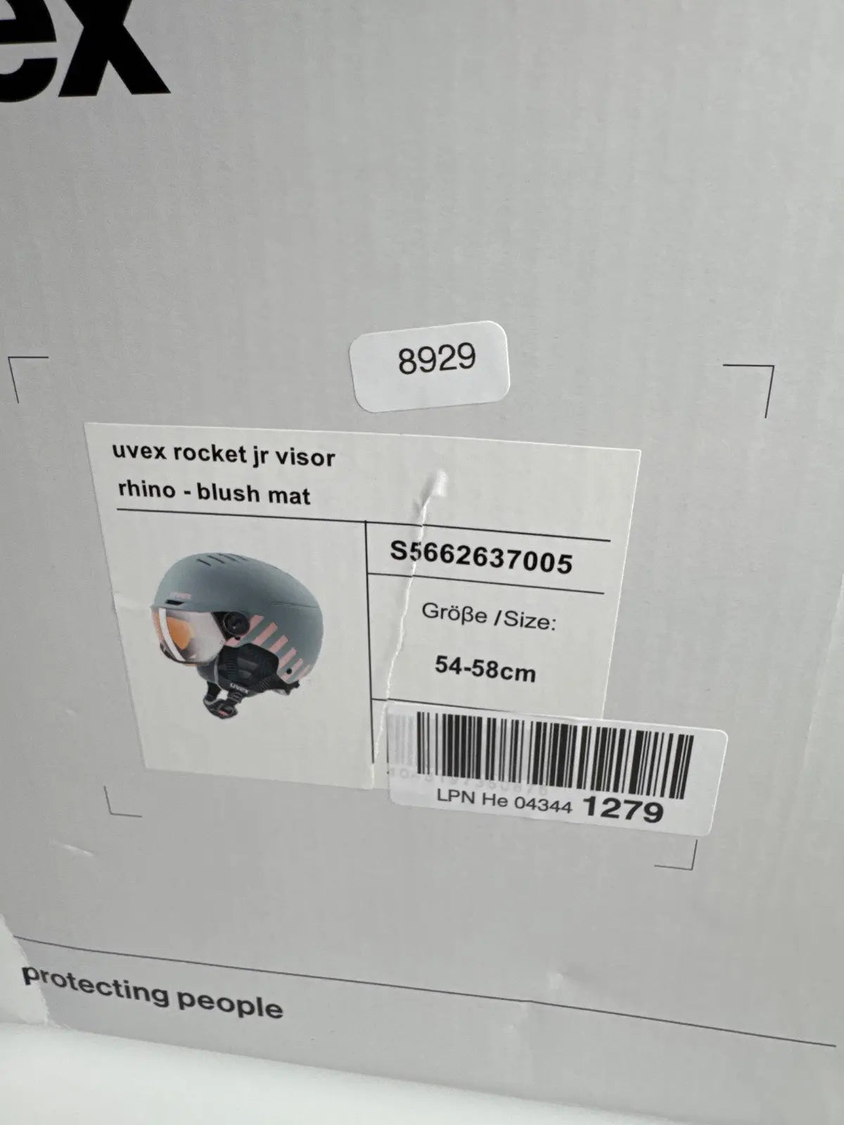 uvex Rocket Jr Visor Skihelm - Größe 54-58cm #8929 