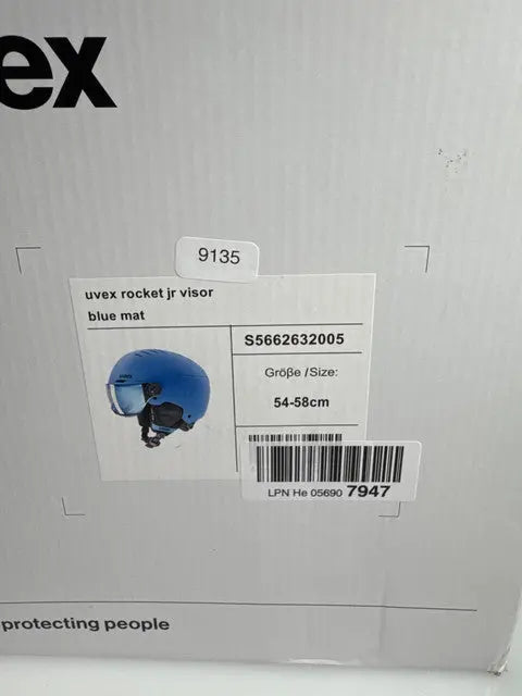uvex Rocket Jr Visor Skihelm - Größe 54-58cm #9135