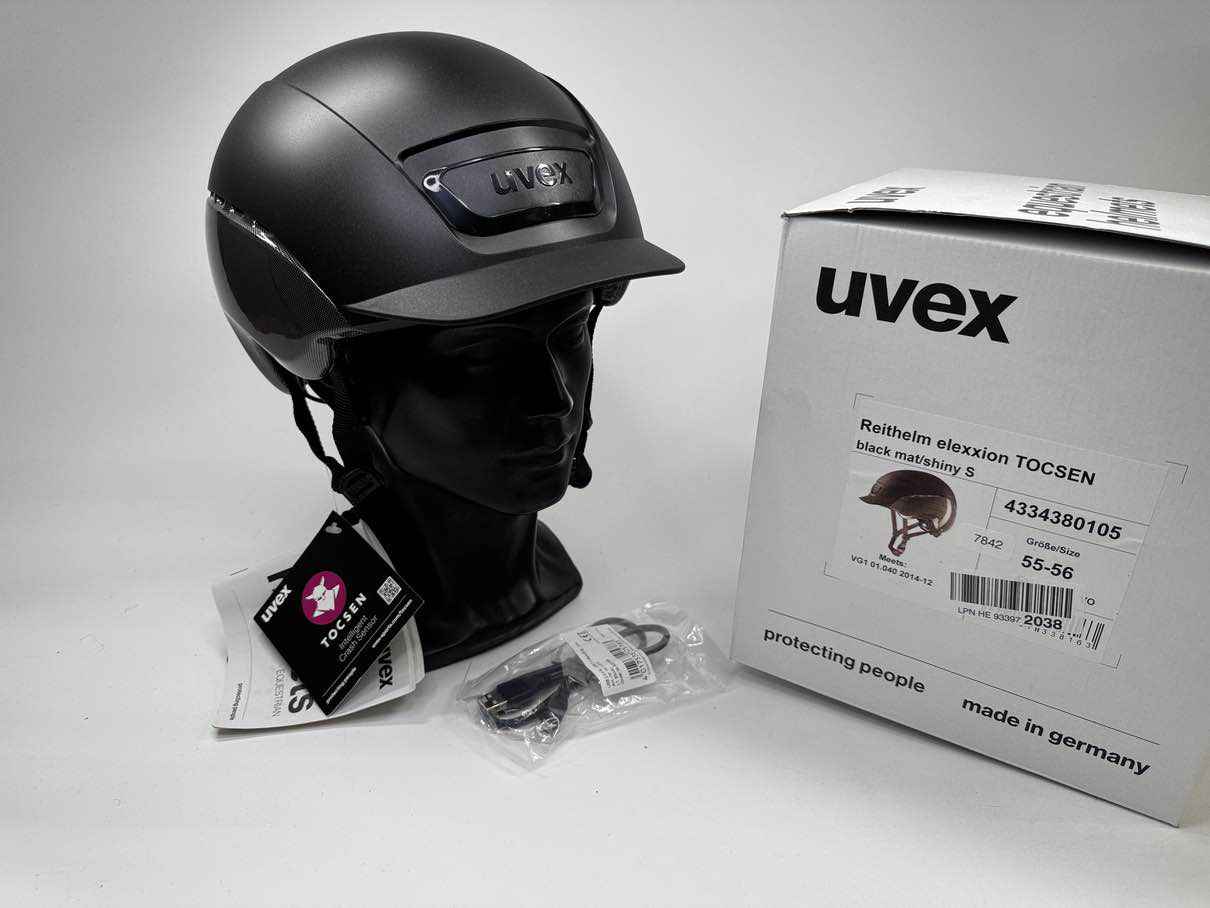 uvex elexxion tocsen Reithelm - Größe 55-56 cm #7842 - Black Forest Deals