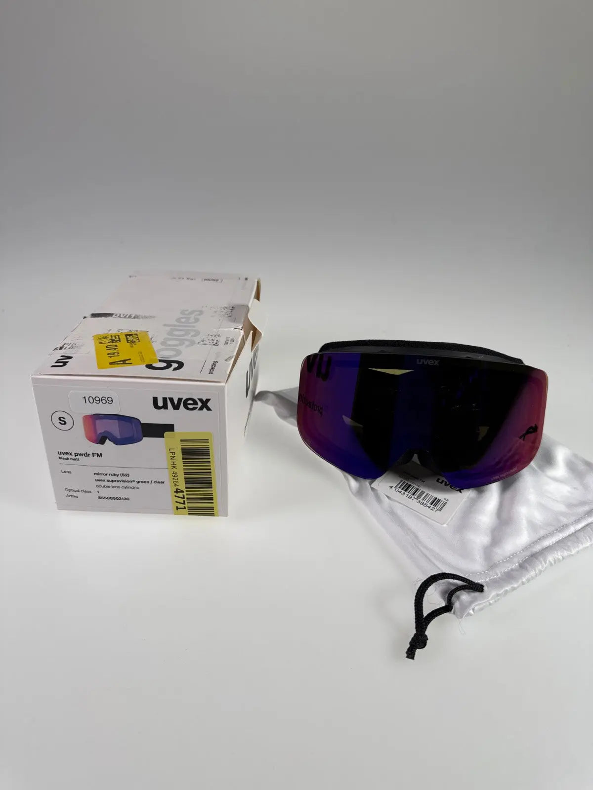 uvex pwdr FM Skibrille verspiegelt - Matte Black/Ruby #10969 