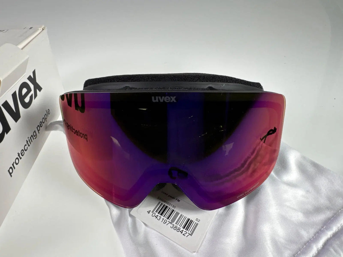 uvex pwdr FM Skibrille verspiegelt - Matte Black/Ruby #10969 
