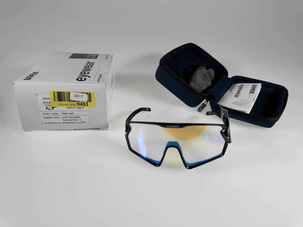 uvex sportstyle 231 2.0 V Sportbrille variomatic black mat blau #9317 