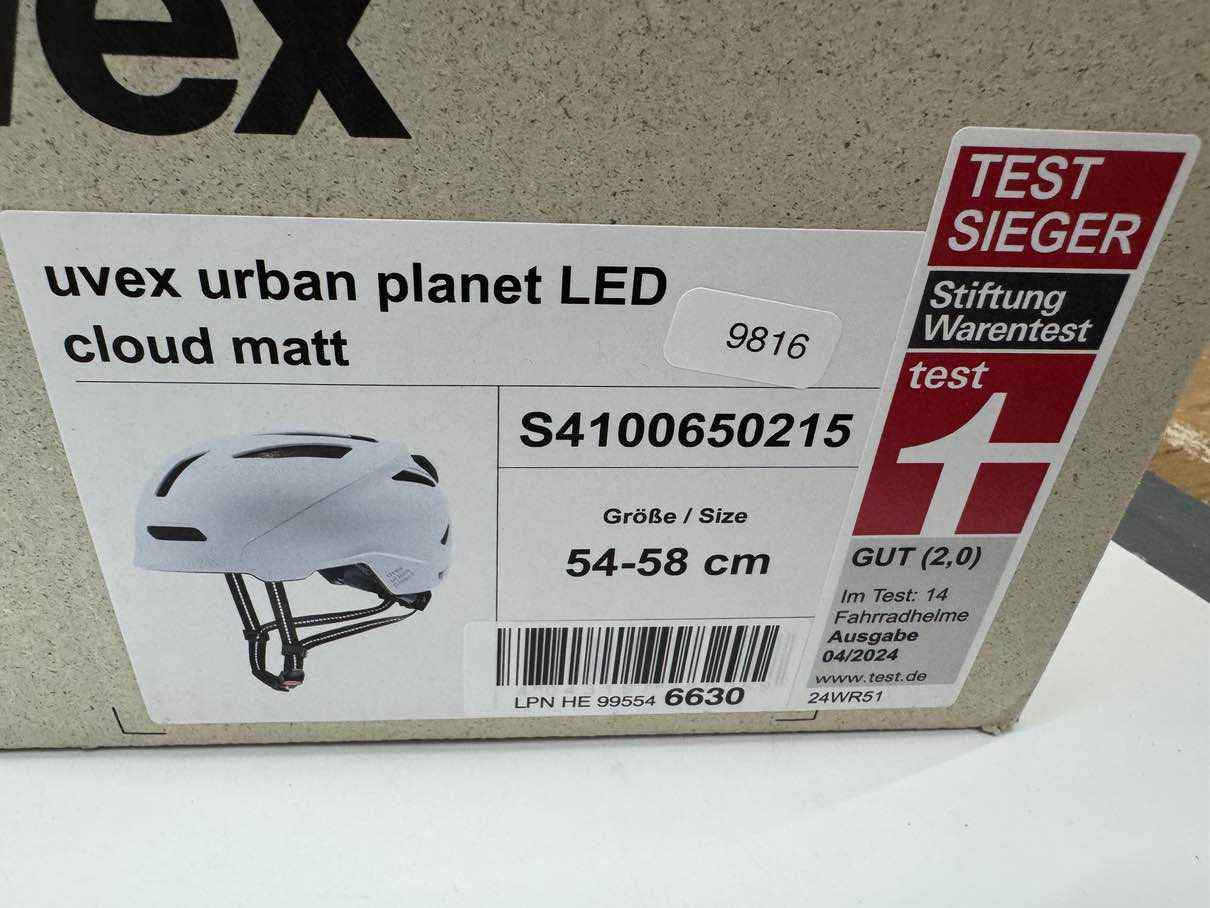 uvex urban planet LED Fahrradhelm - Größe 54-58cm #9816 